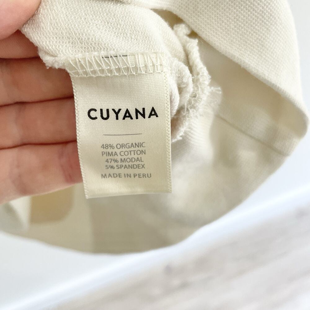 Cuyana White Scoop Neck Baggy Long Sleeve Shirt Sz M 11-5286 6 - Picture 4 of 5